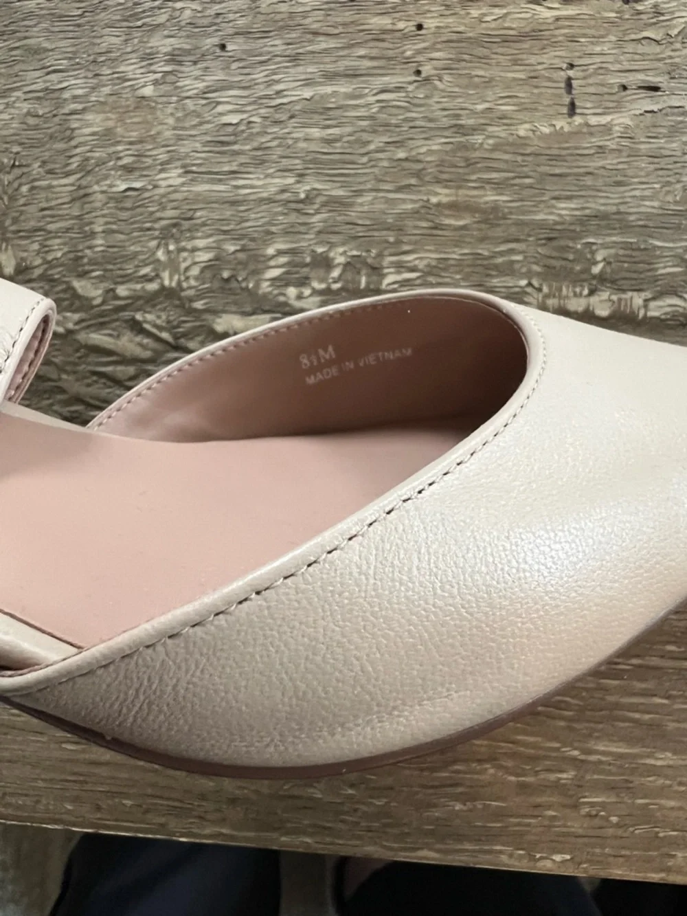 Paolo Blush Beige Pointed-Toe Buckle Mules - Picture 9 of 9